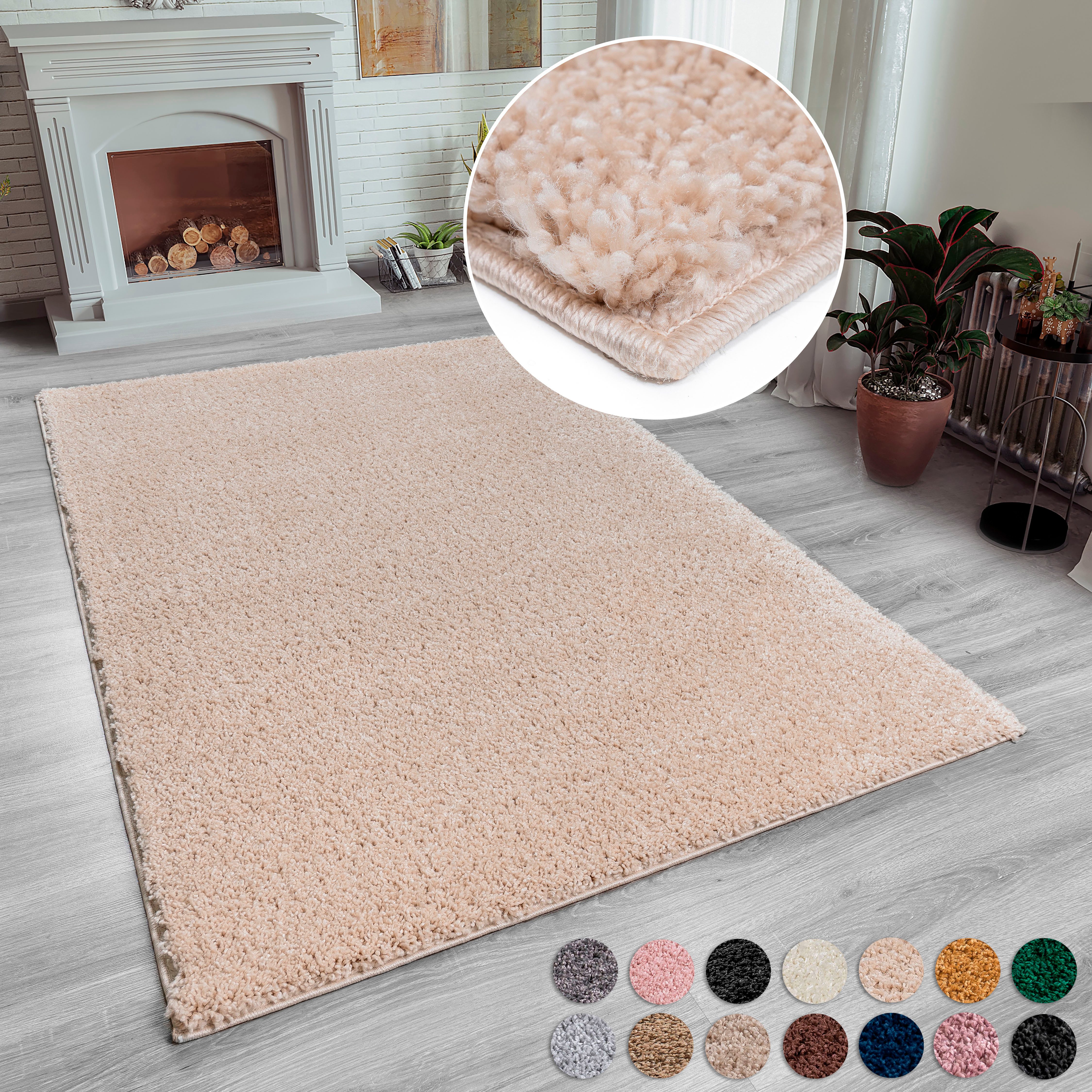 my home Hochflor-Teppich Shaggy 30, rechteckig, günstig online kaufen