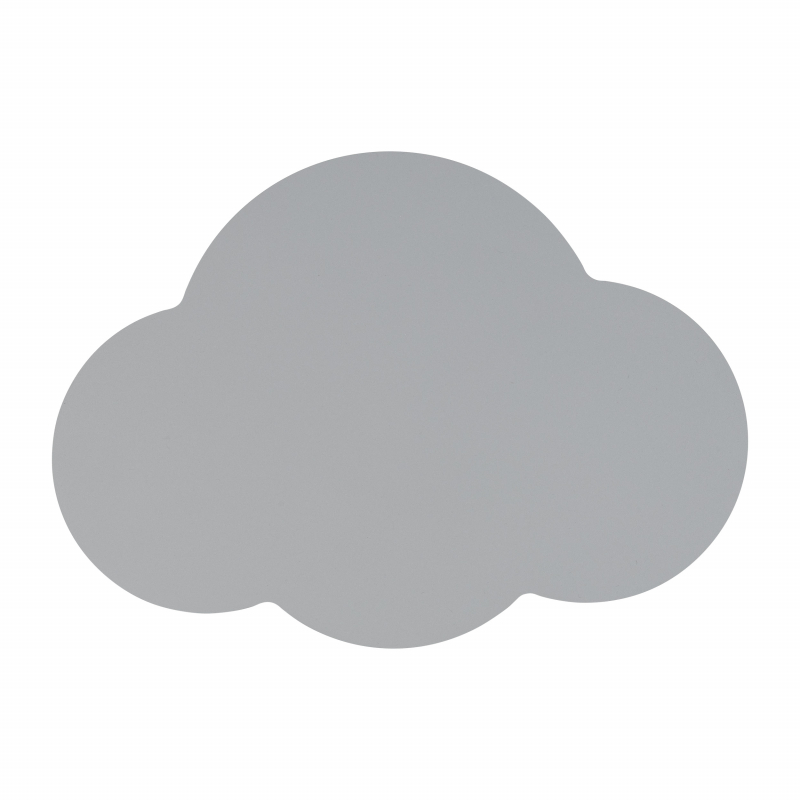 Wandleuchte Cloud, grau, 38 cm breit, Metall, Wolke, G9 günstig online kaufen