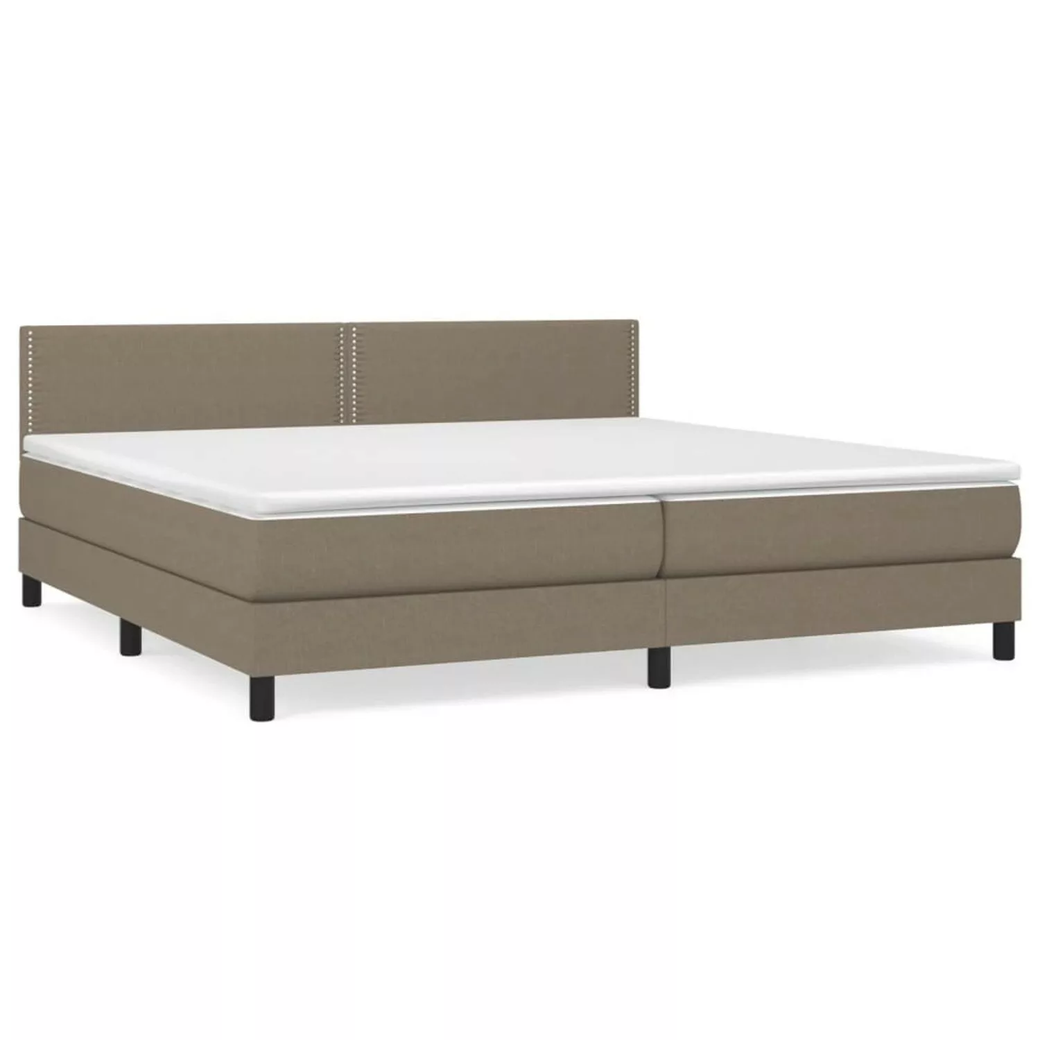 vidaXL Boxspringbett Boxspringbett mit Matratze Taupe 200x200 cm Stoff Bett günstig online kaufen