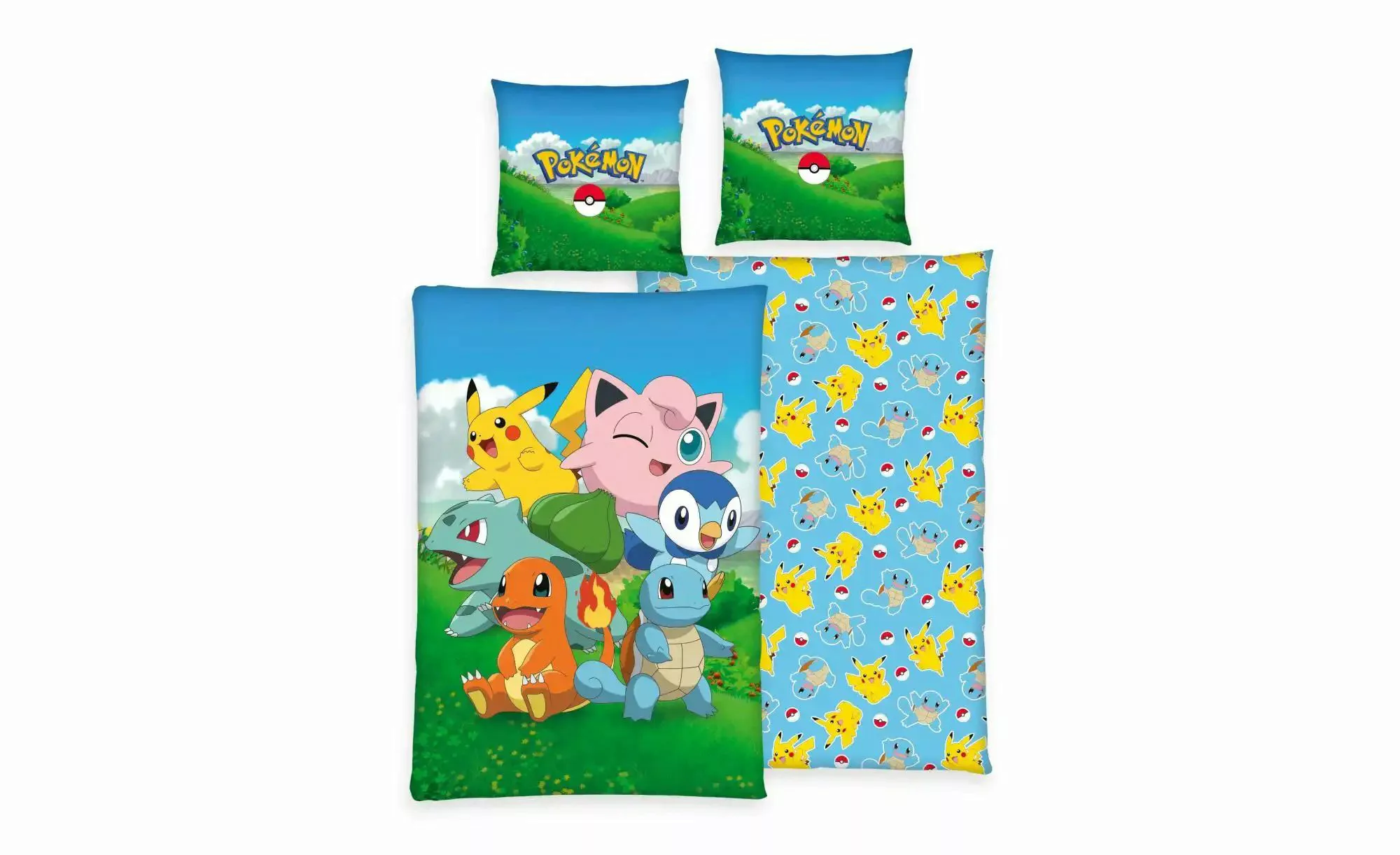 Baumwoll Wende Bettwäsche Pokémon Renforce Multi Baumwolle B/L: ca. 135x200 günstig online kaufen