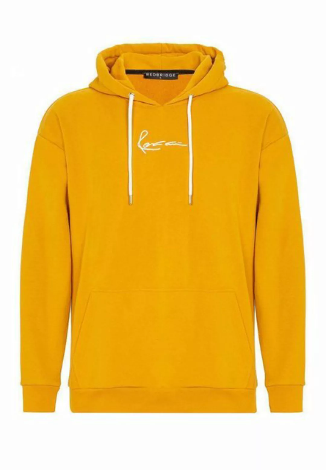 RedBridge Kapuzensweatshirt Herren Kapuzenpullover Mustard S Bestickung günstig online kaufen