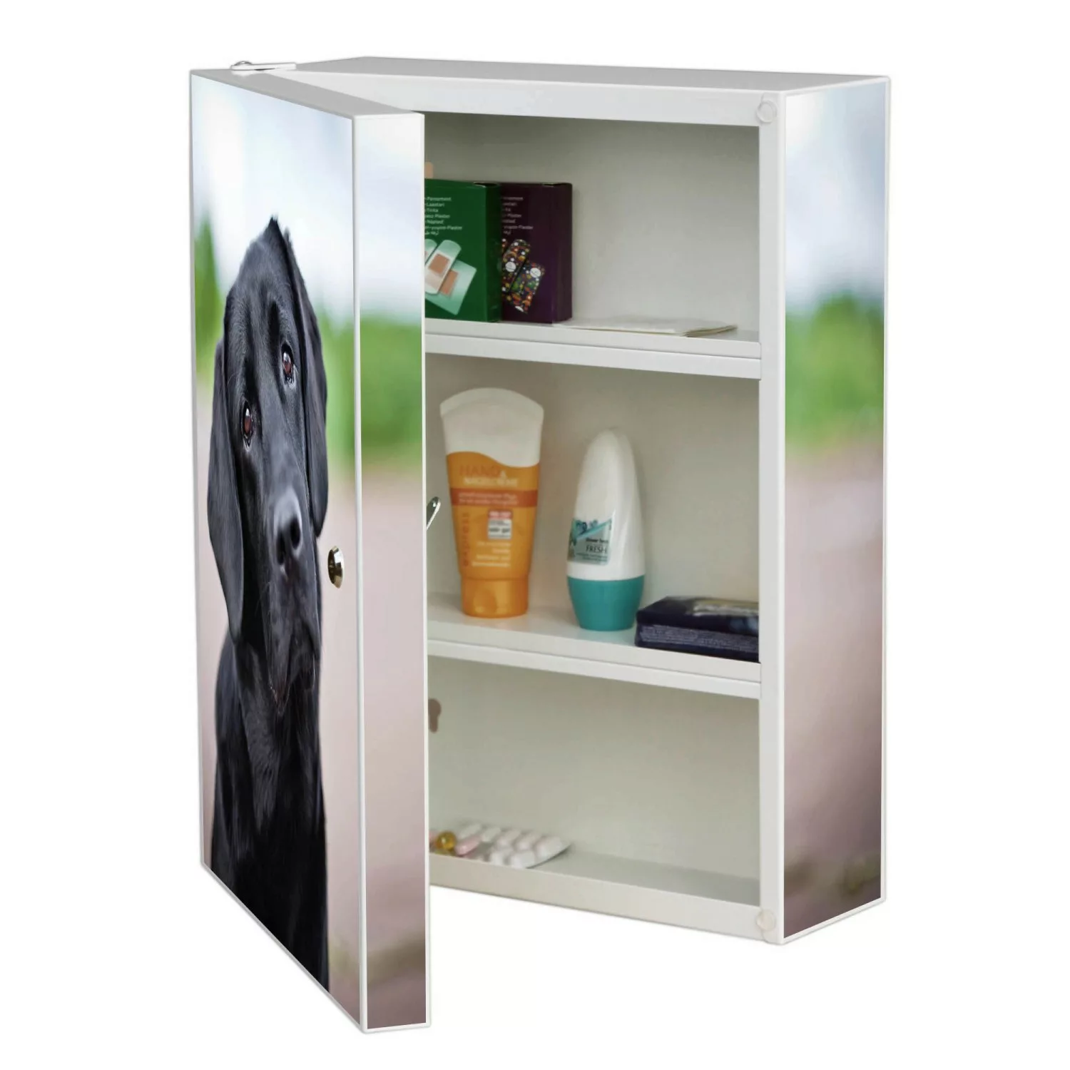 Banjado XXL Medizinschrank Abschliessbar 35x46x15cm Arzneischrank Weiß Aus günstig online kaufen