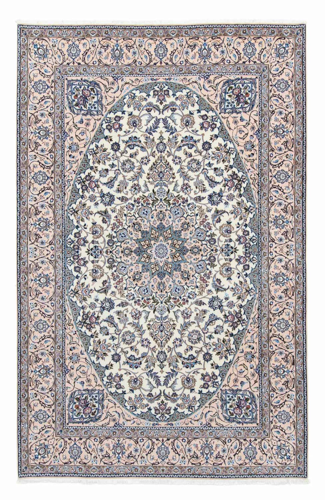 morgenland Wollteppich »Nain 6la Medaillon Beige 300 x 200 cm«, rechteckig, günstig online kaufen