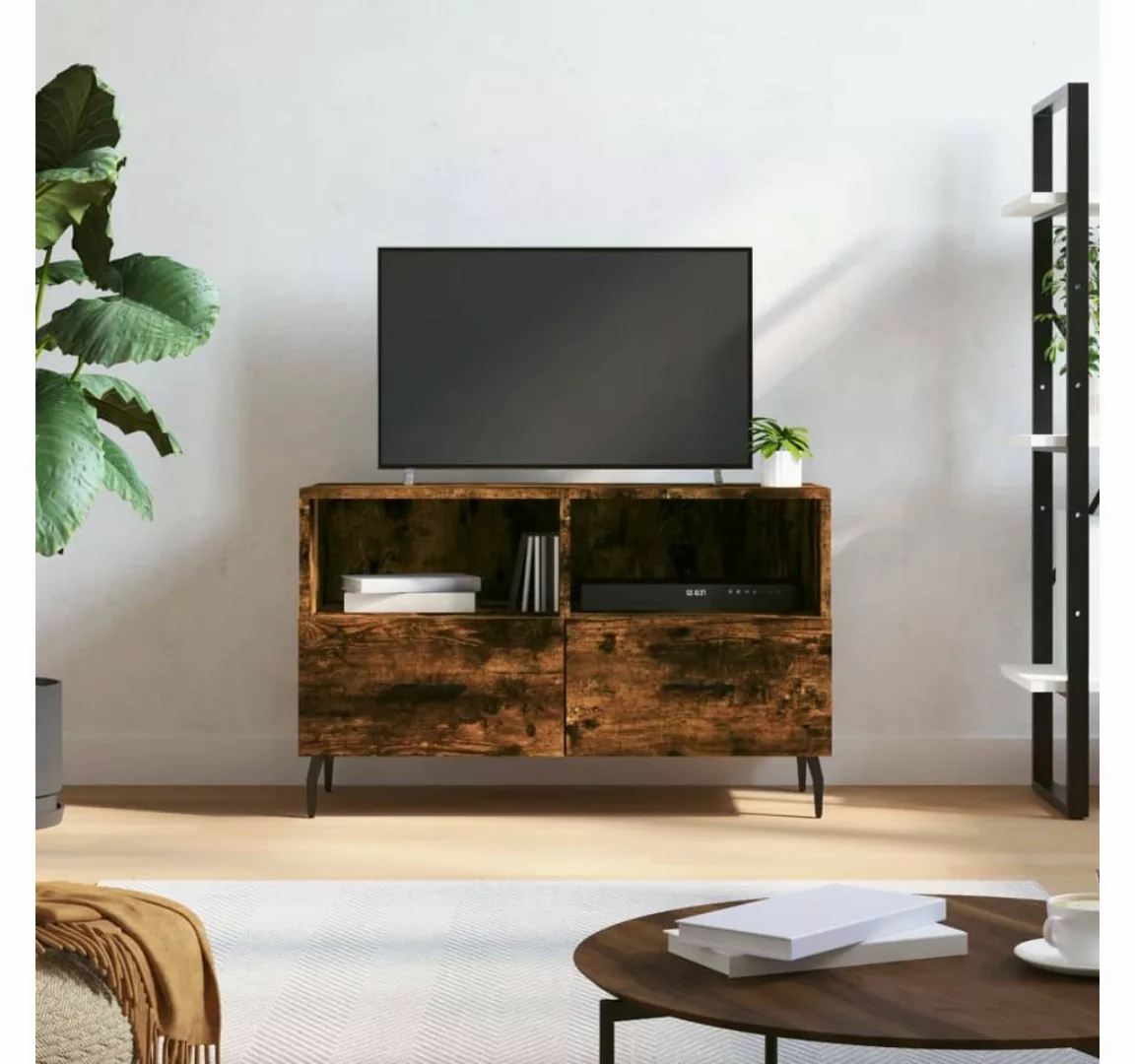 furnicato TV-Schrank Räuchereiche 80x36x50 cm Holzwerkstoff günstig online kaufen