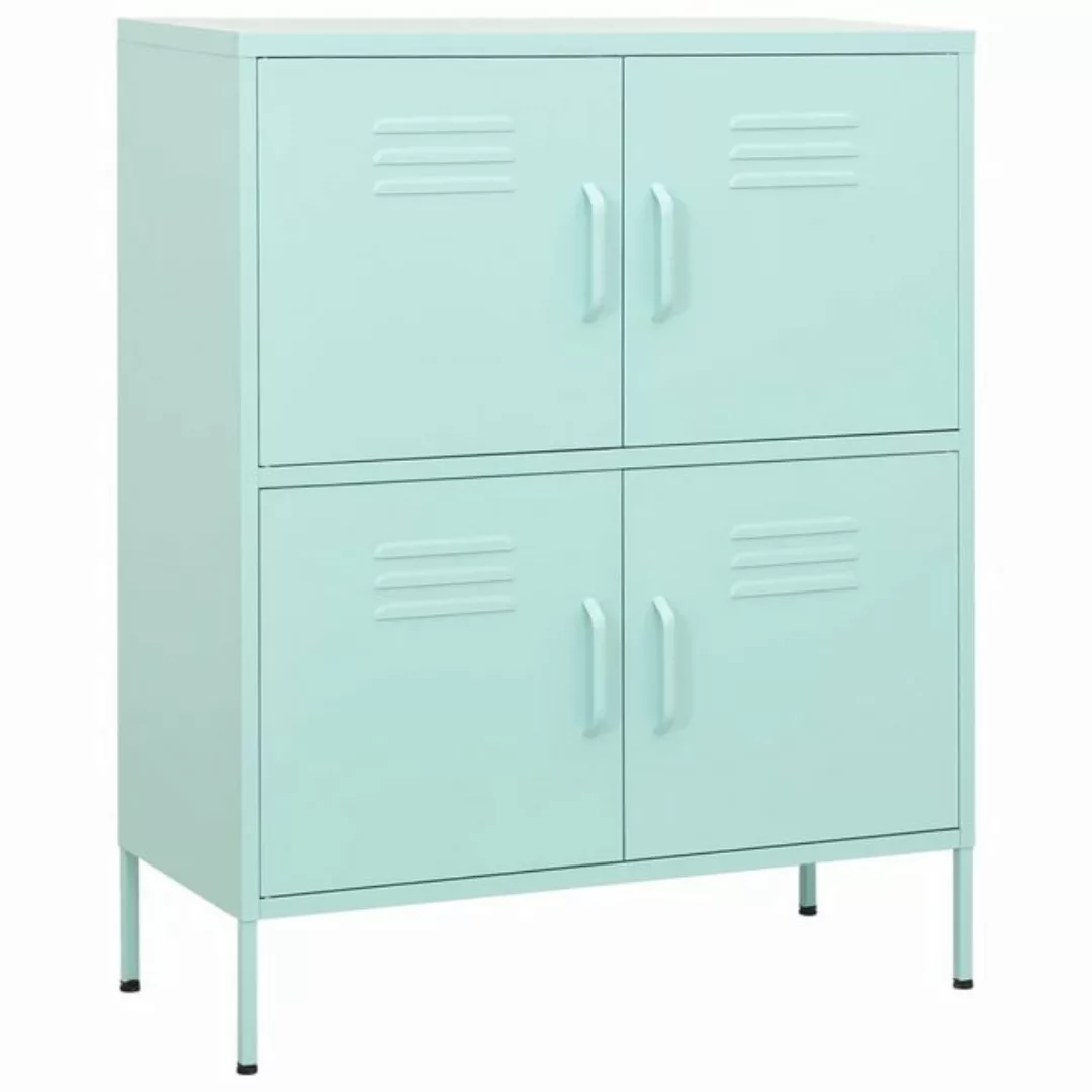 vidaXL Aktenschrank Lagerschrank Minzgrün 80x35x101,5 cm Stahl Büroschrank günstig online kaufen