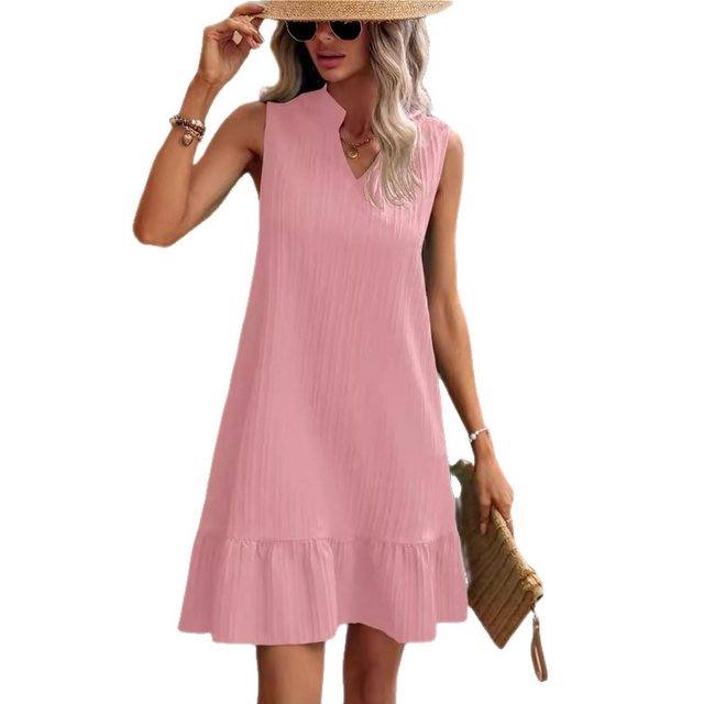 KIKI Strandkleid Sommerkleid Damen Ärmellos Strandkleid Freizeitkleid Blume günstig online kaufen