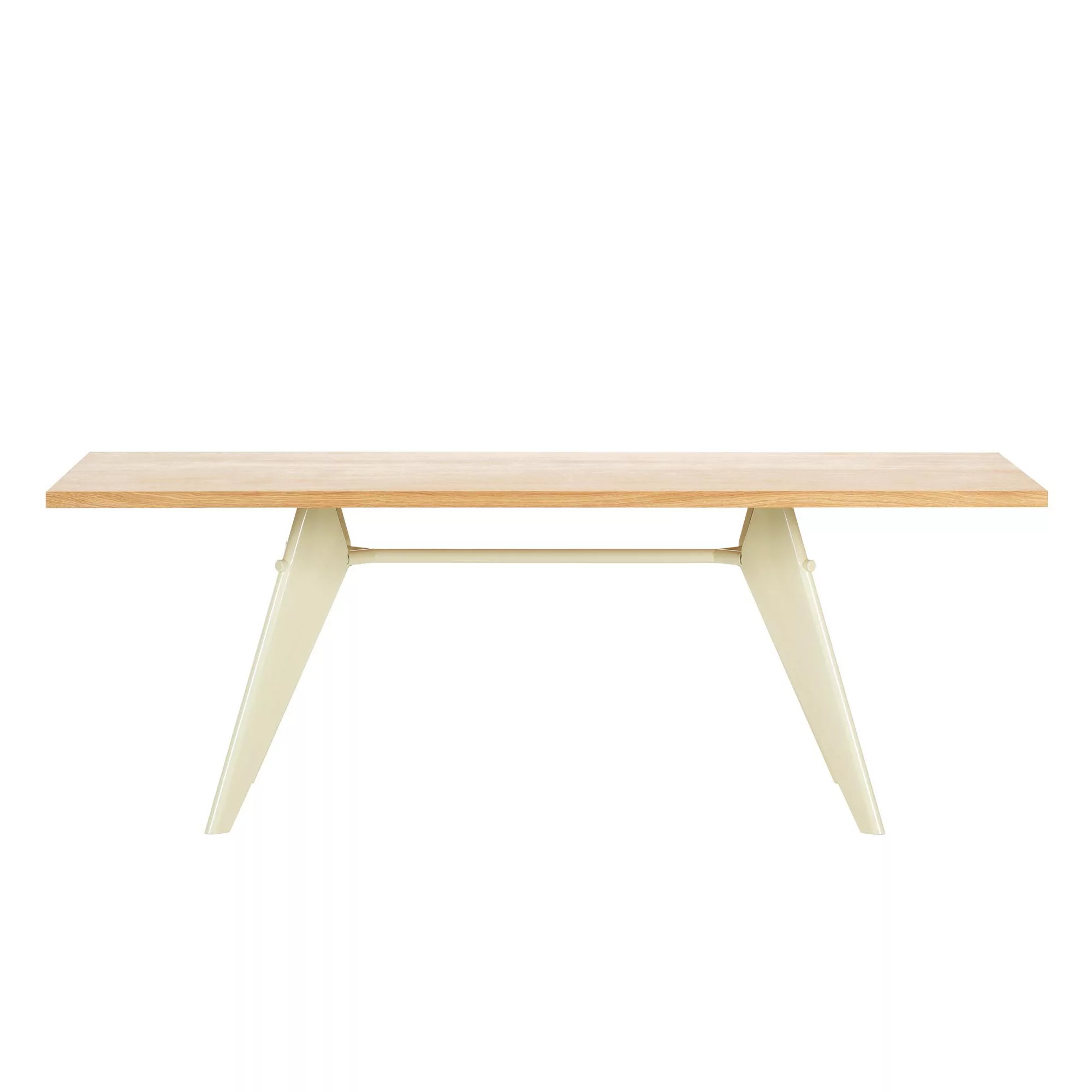 Vitra - EM Table Prouvé Tisch 220x90cm - ecru/Tischplatte Eichenfurnier/BxH günstig online kaufen