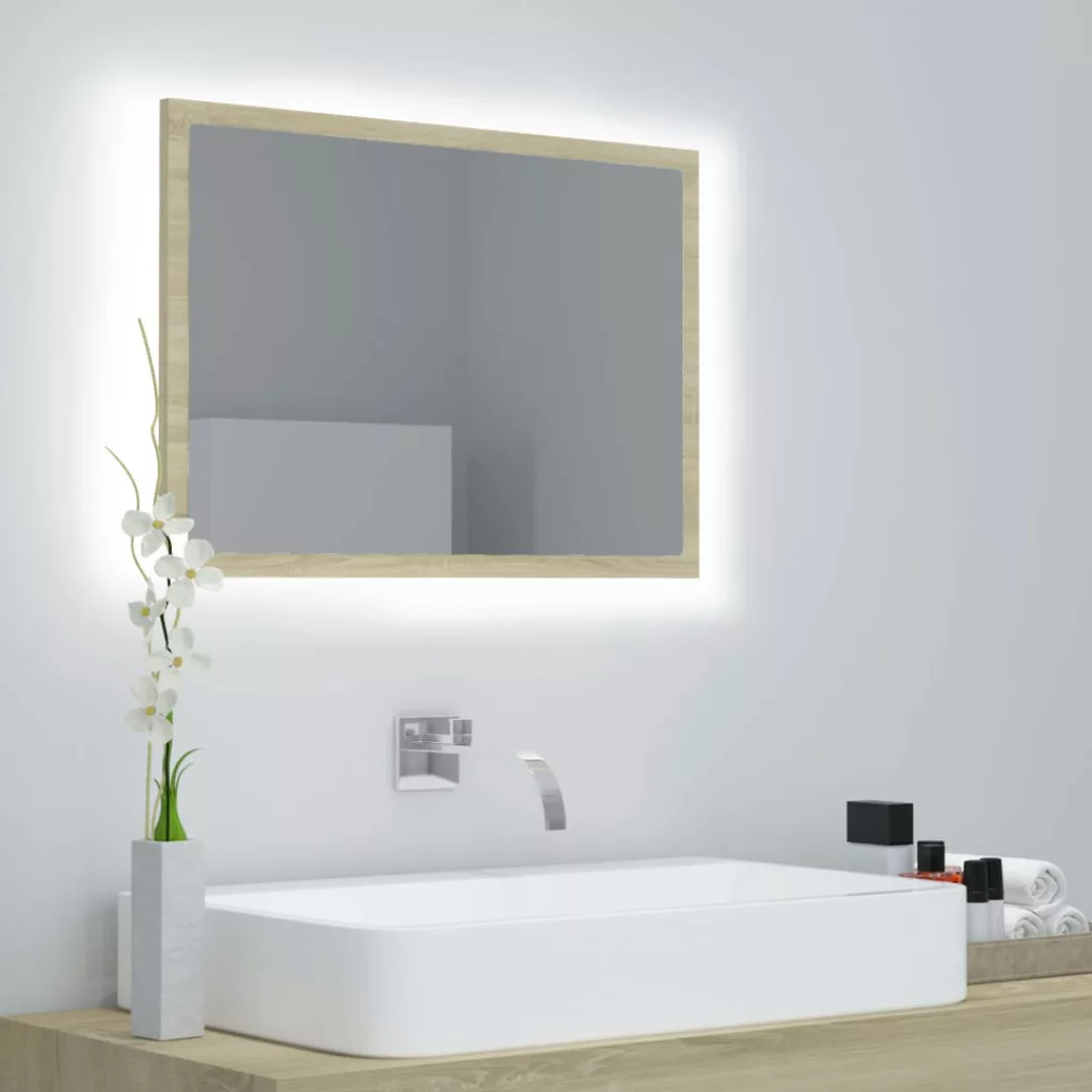 Led-badspiegel Sonoma-eiche 60x8,5x37 Cm Spanplatte günstig online kaufen