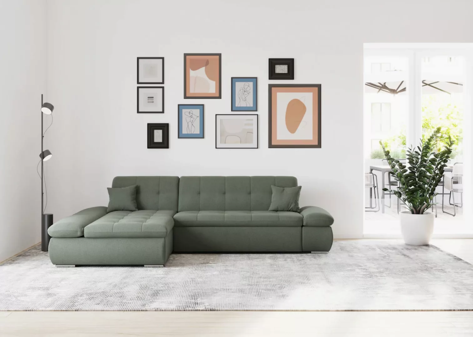 DOMO collection Ecksofa "Moric, L-Form, XXL-Sofa - Breite 300cm", wahlweise günstig online kaufen