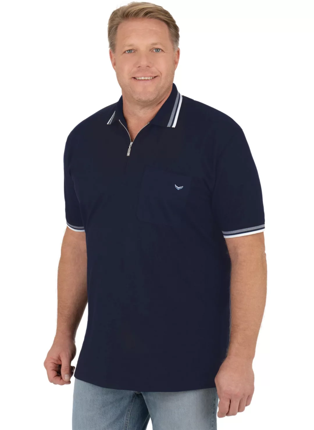 Trigema Poloshirt TRIGEMA Poloshirt mit Reißverschluss (1-tlg) günstig online kaufen