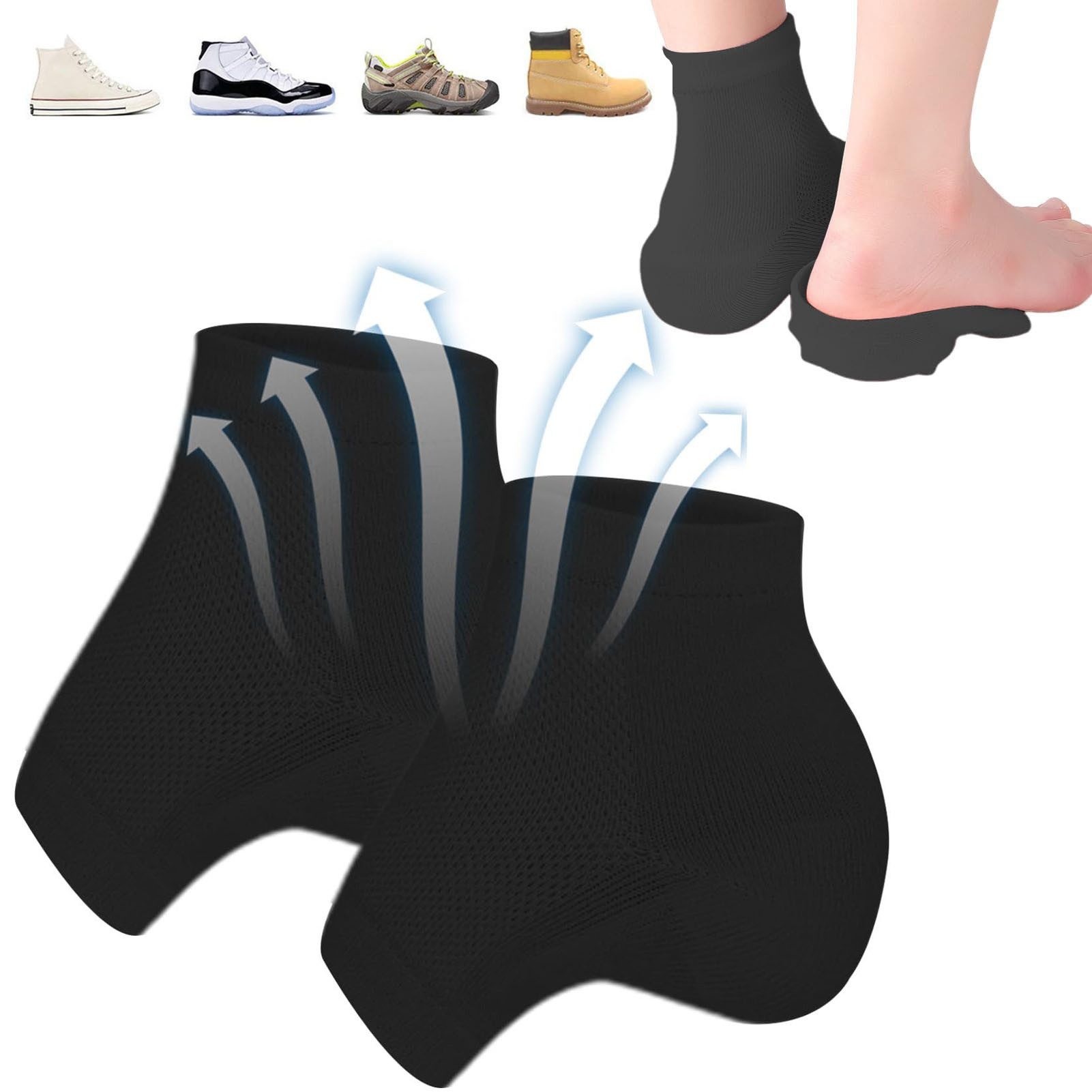 RWEUOQ Fersenpolster Erhöhte Innensohlen mit Socken-Design günstig online kaufen