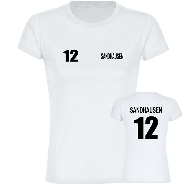 multifanshop T-Shirt Damen Sandhausen - Trikot Nummer 12 - Frauen günstig online kaufen