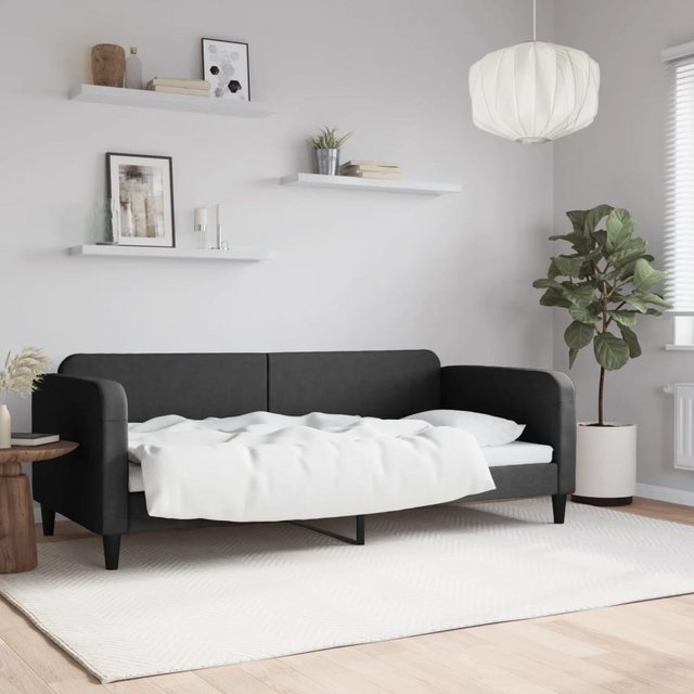 vidaXL Gästebett Tagesbett Schwarz 90x200 cm Stoff Gästebett Gästecouch Gäs günstig online kaufen