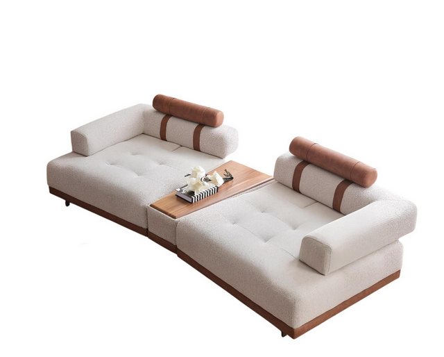 Xlmoebel 3-Sitzer Stilvolles Beige Sofa mit drei Sitzen, luxuriöses Design günstig online kaufen