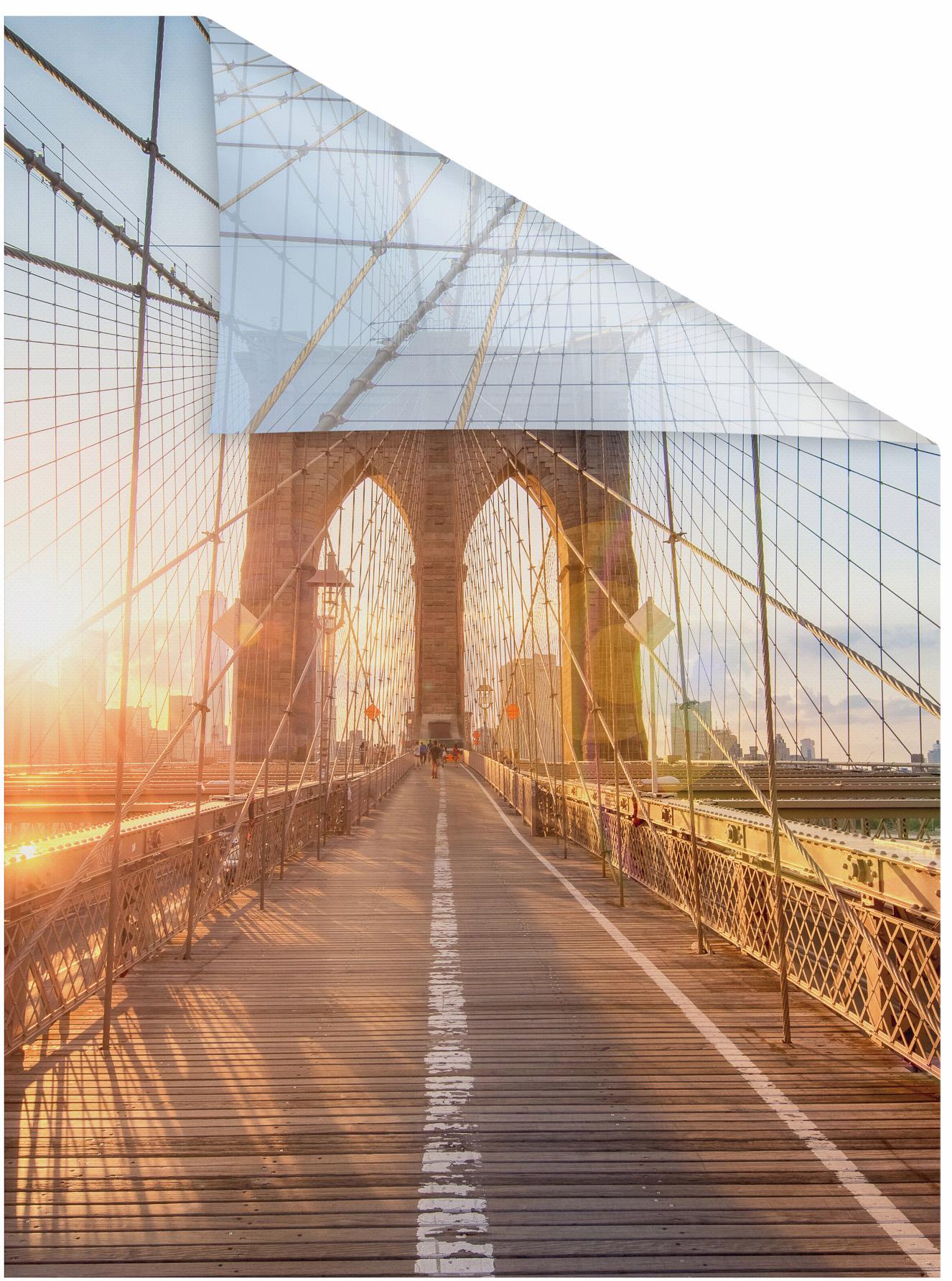LICHTBLICK ORIGINAL Fensterfolie »Brooklyn Bridge«, 1 St., blickdicht, stru günstig online kaufen