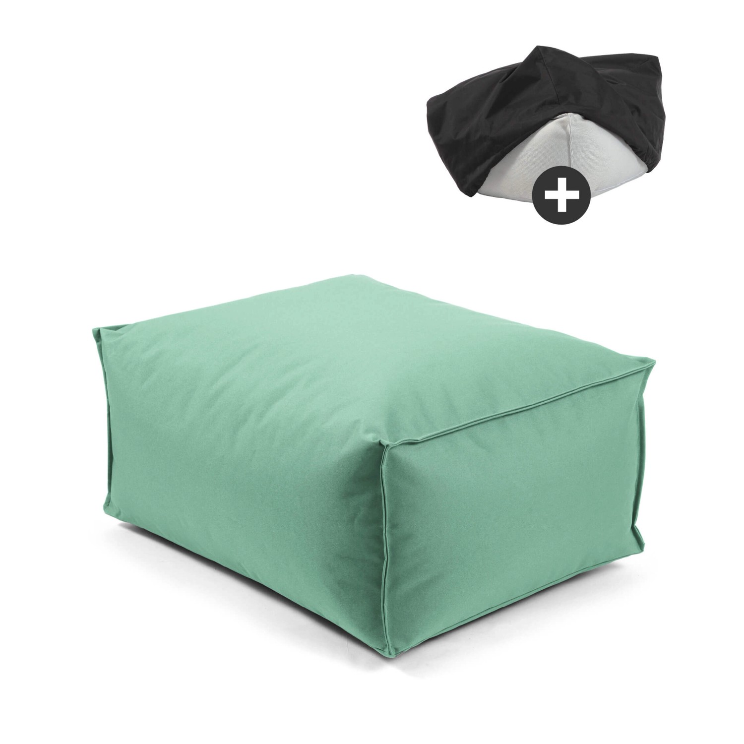 mokebo Outdoor Pouf o Hocker in Grün mit Wasserabweisender Schutzhülle Der günstig online kaufen