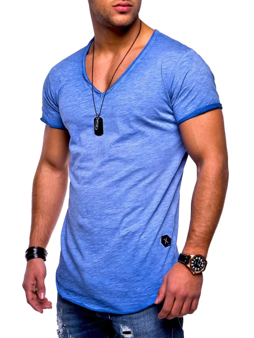behype T-Shirt "NUKE", mit V-Ausschnitt günstig online kaufen