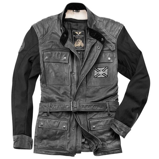 Black-Cafe London Motorradjacke Retro Motorrad Lederjacke günstig online kaufen