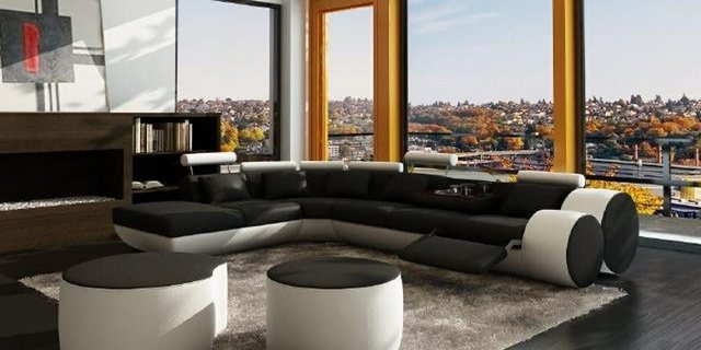 JVmoebel Ecksofa LEDERSOFA SOFA XXL WOHNLANDSCHAFT ECKSOFA mit USB NEW LEDE günstig online kaufen