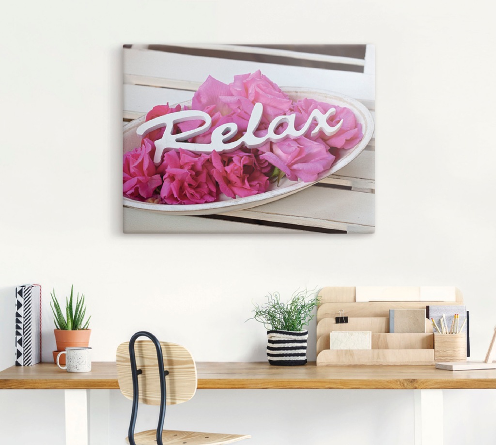 Artland Wandbild »Relax«, Sprüche & Texte, (1 St.), als Alubild, Outdoorbil günstig online kaufen