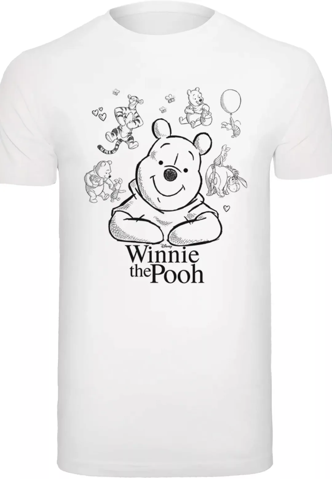 F4NT4STIC T-Shirt "Winnie Puuh Der Bär Collage Sketch", Print günstig online kaufen