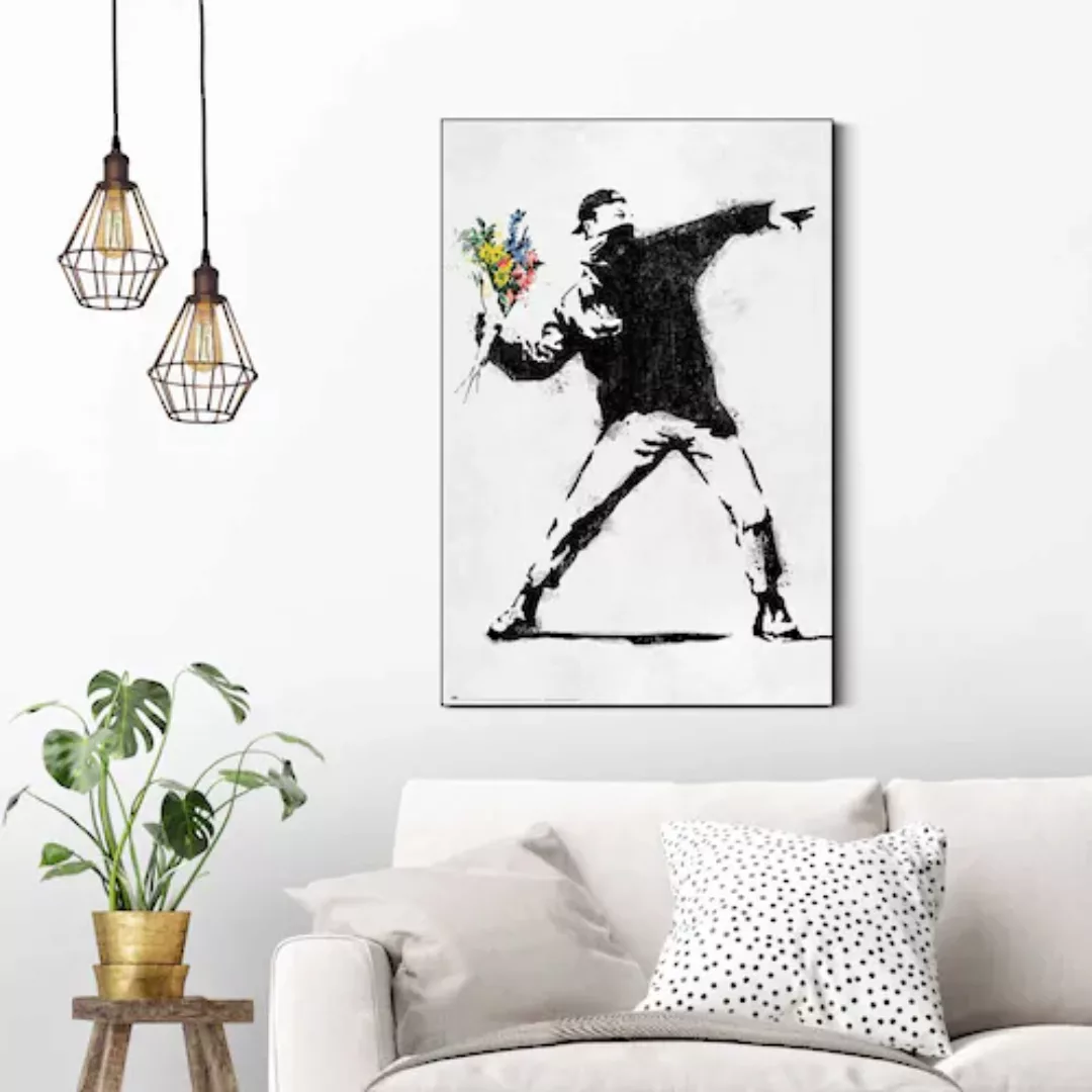 Reinders Wandbild "Banksy - flower bomber" günstig online kaufen