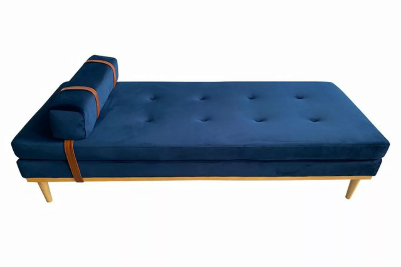 dynamic24 Polsterliege, Daybed Samt blau günstig online kaufen