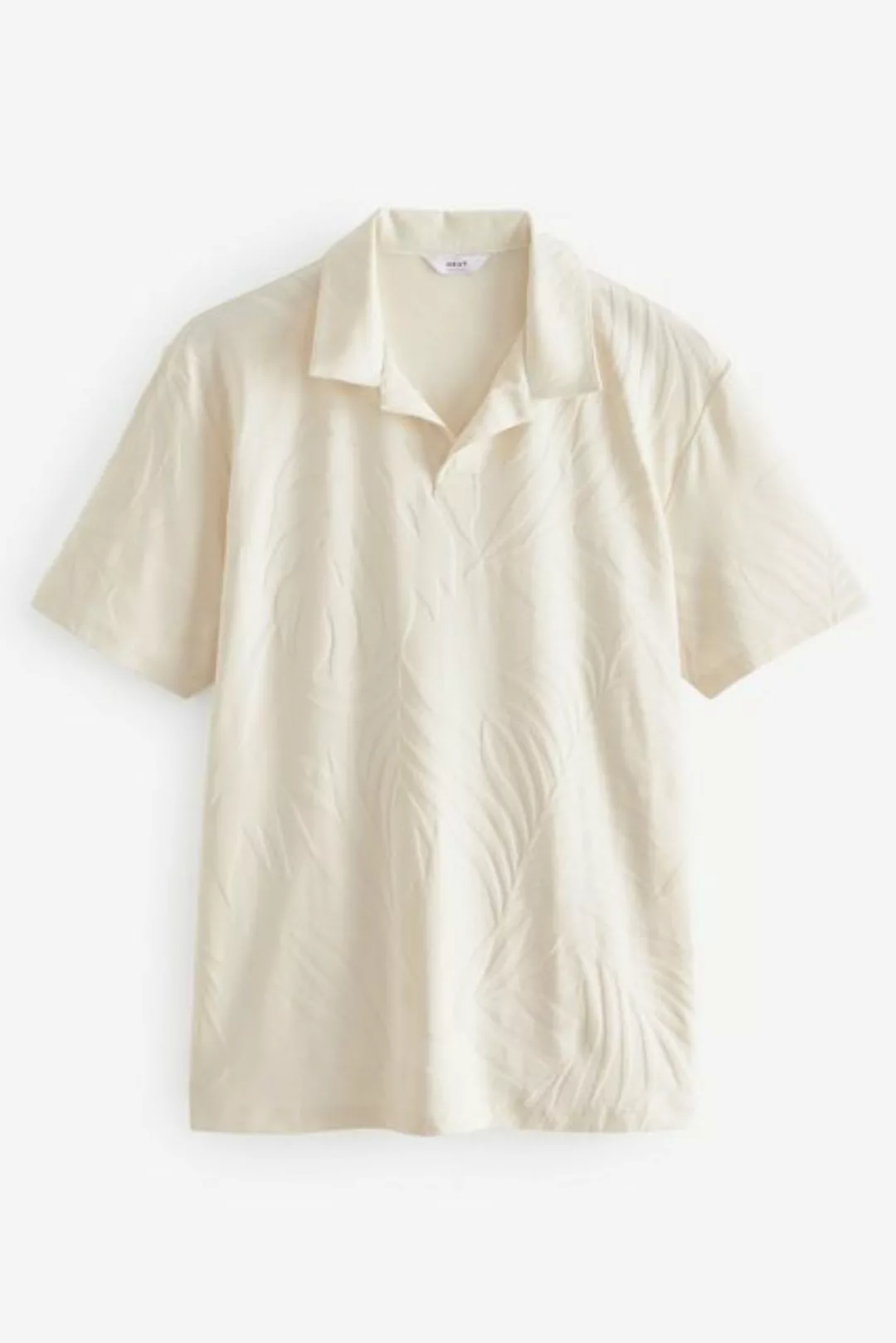 Next Poloshirt Strukturiertes Polo-Shirt mit kubanischem Kragen (1-tlg) günstig online kaufen