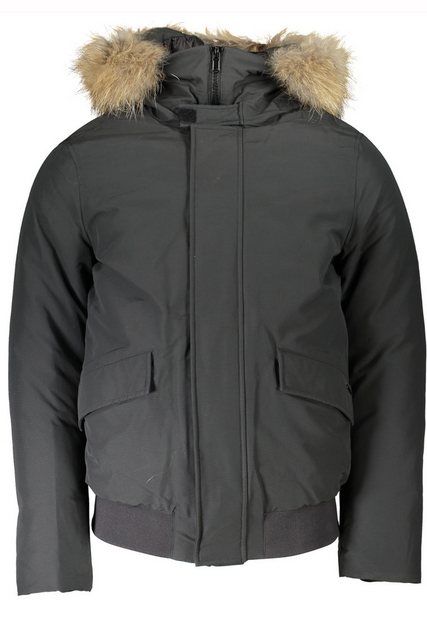 WOOLRICH Outdoorjacke Herrenjacke Grau mit Kapuze & Abnehmbarem Fell - Funk günstig online kaufen