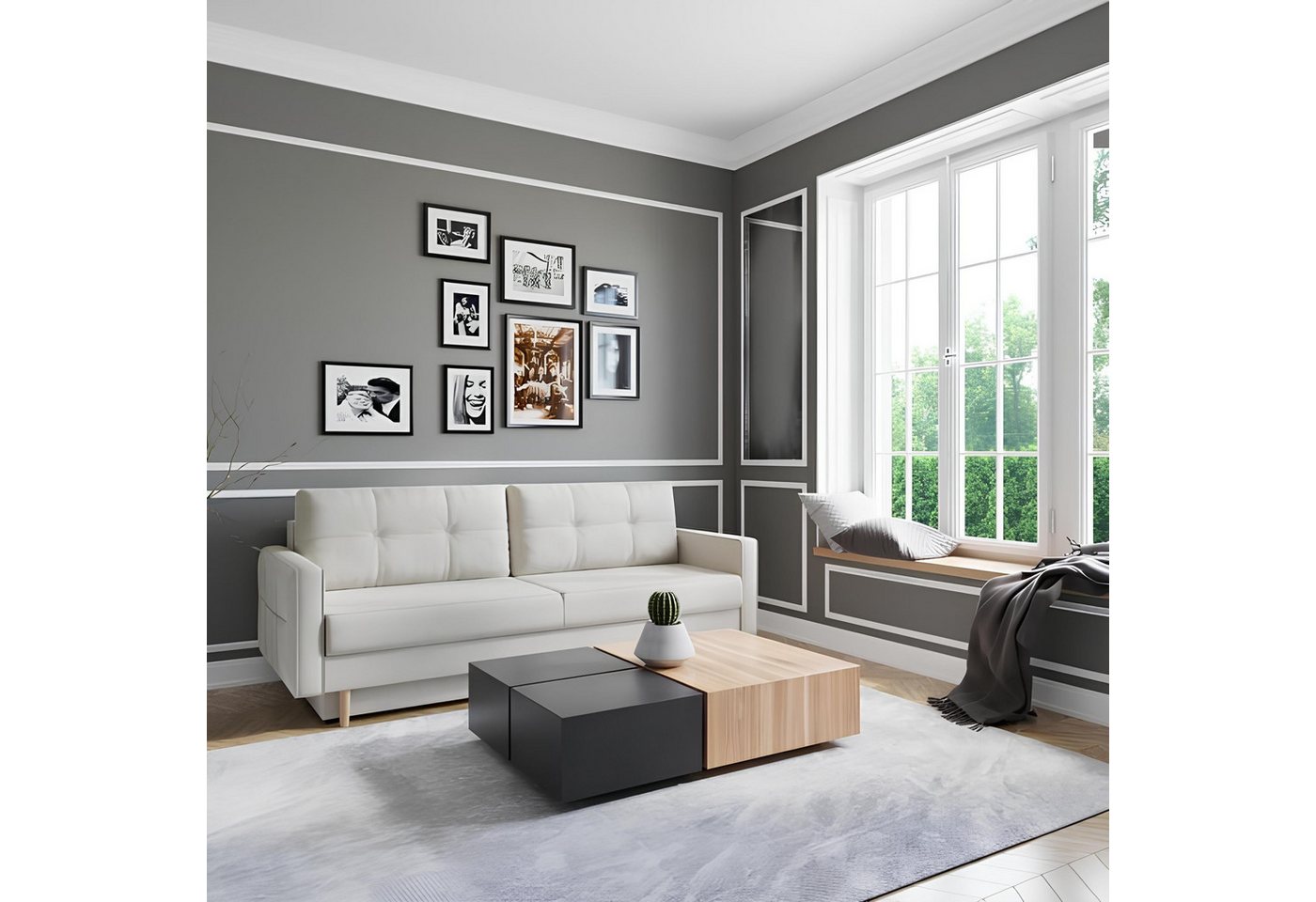 Xlmoebel Sofa Neu Luxuriöses Weißes 3-Sitzer-Sofa für das Wohnzimmer im mod günstig online kaufen