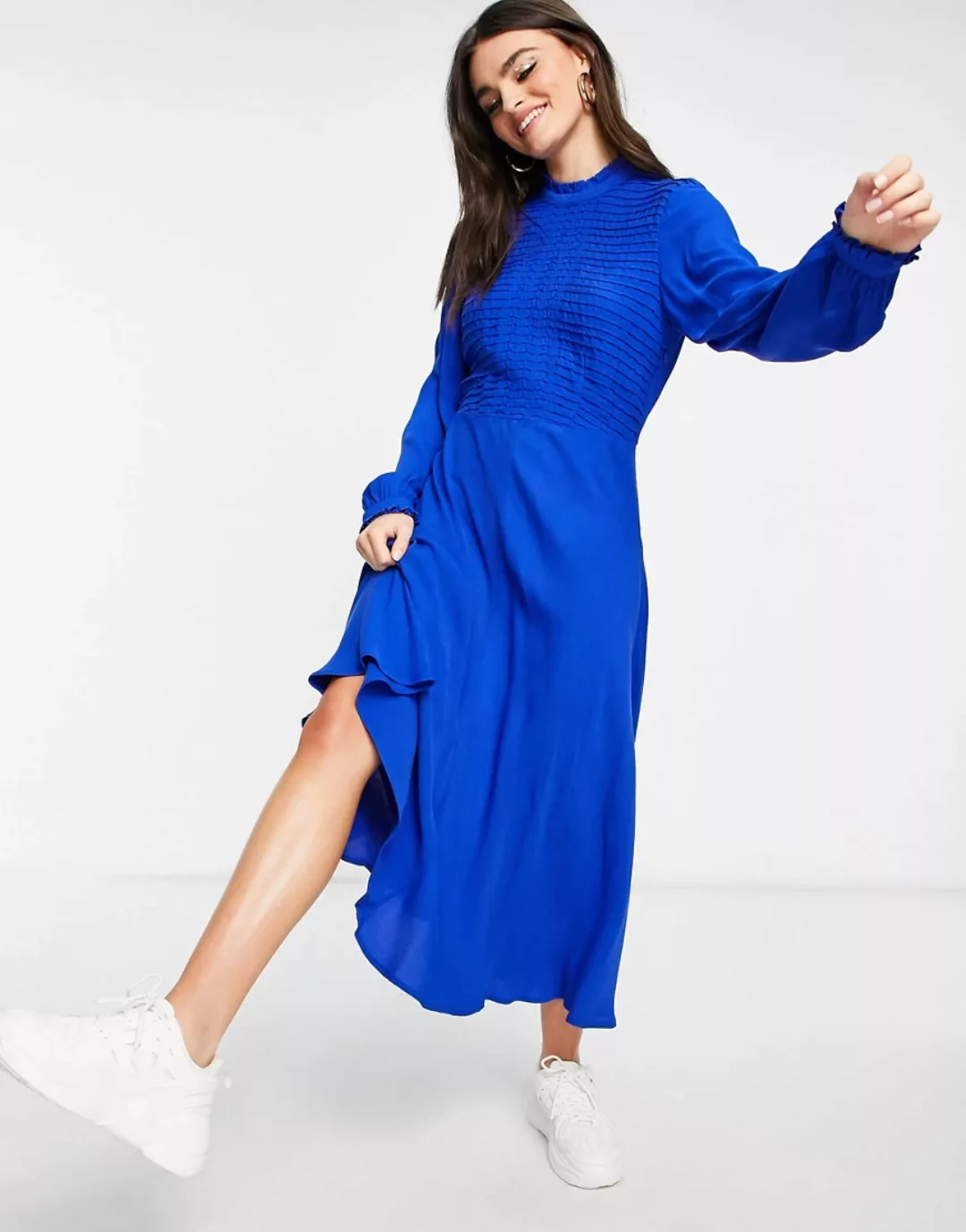 Ghost – Una – Kleid in Blau günstig online kaufen