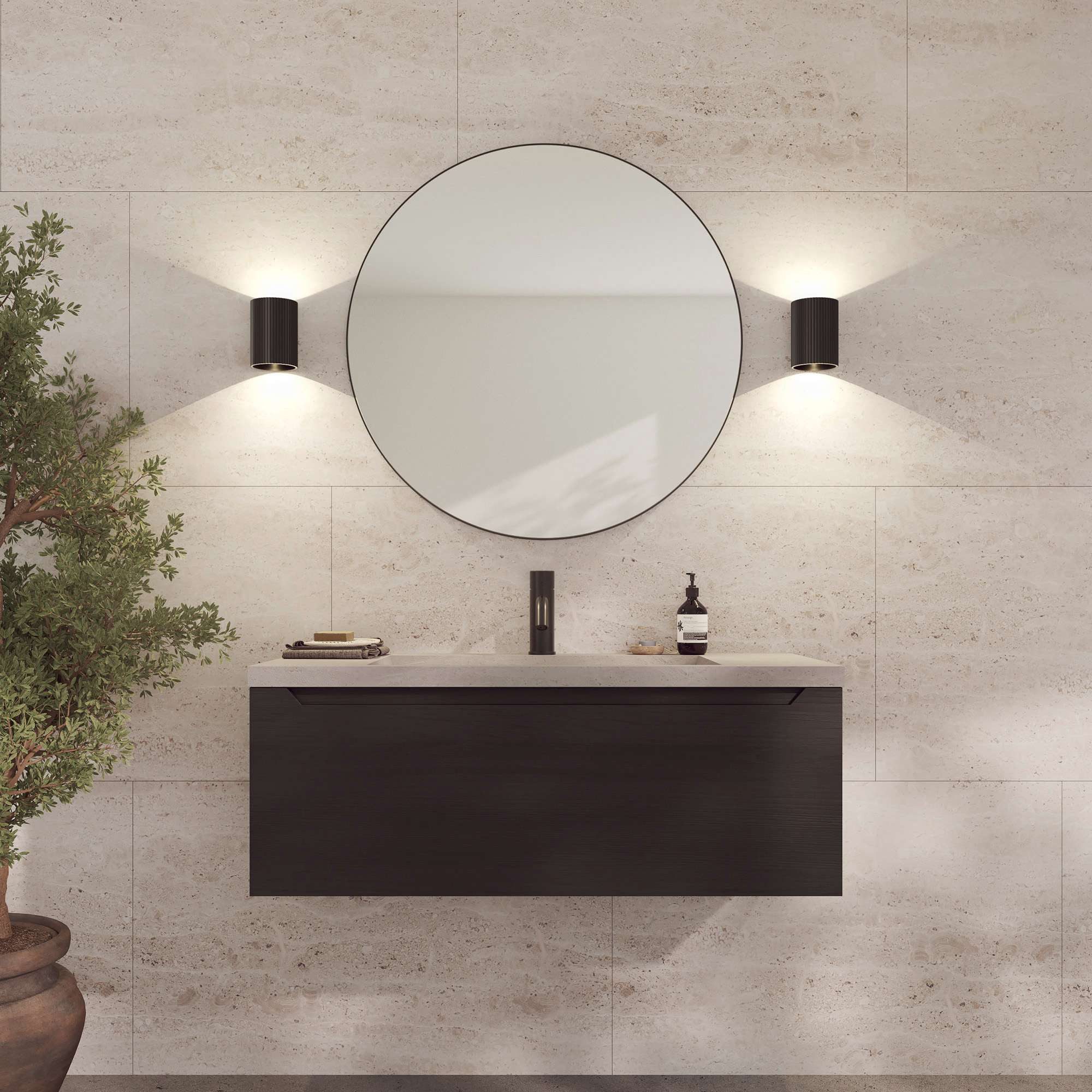 Loevschall Wandspiegel "Refine Wandspiegel rund – stilvoller Designspiegel günstig online kaufen