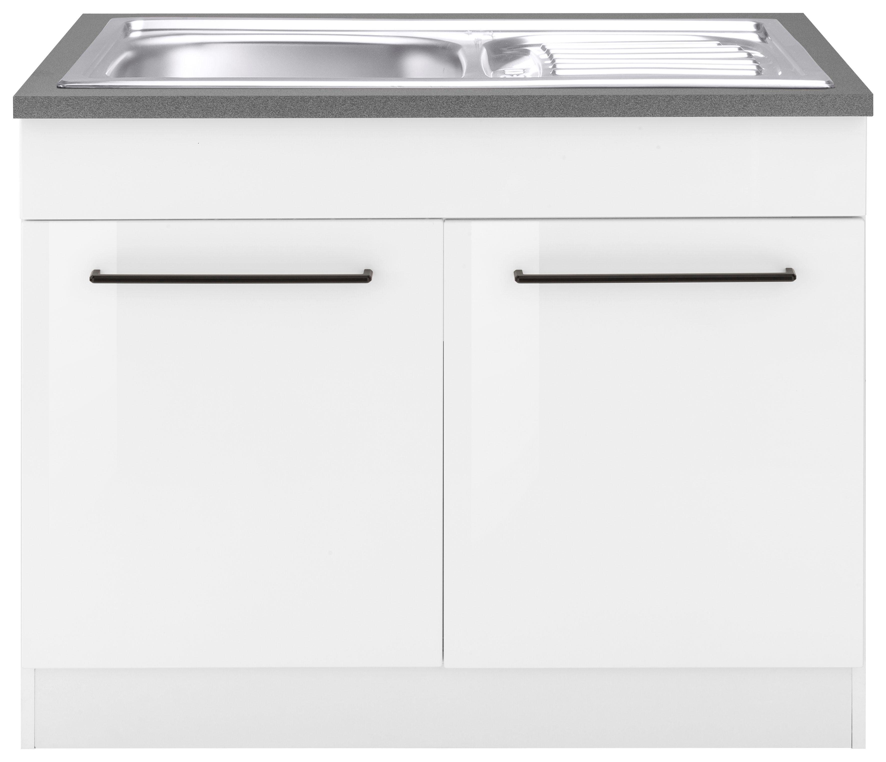 KOCHSTATION Spülenschrank "KS-Tulsa", 100 cm breit, 2 Türen, Metallgriff, M günstig online kaufen