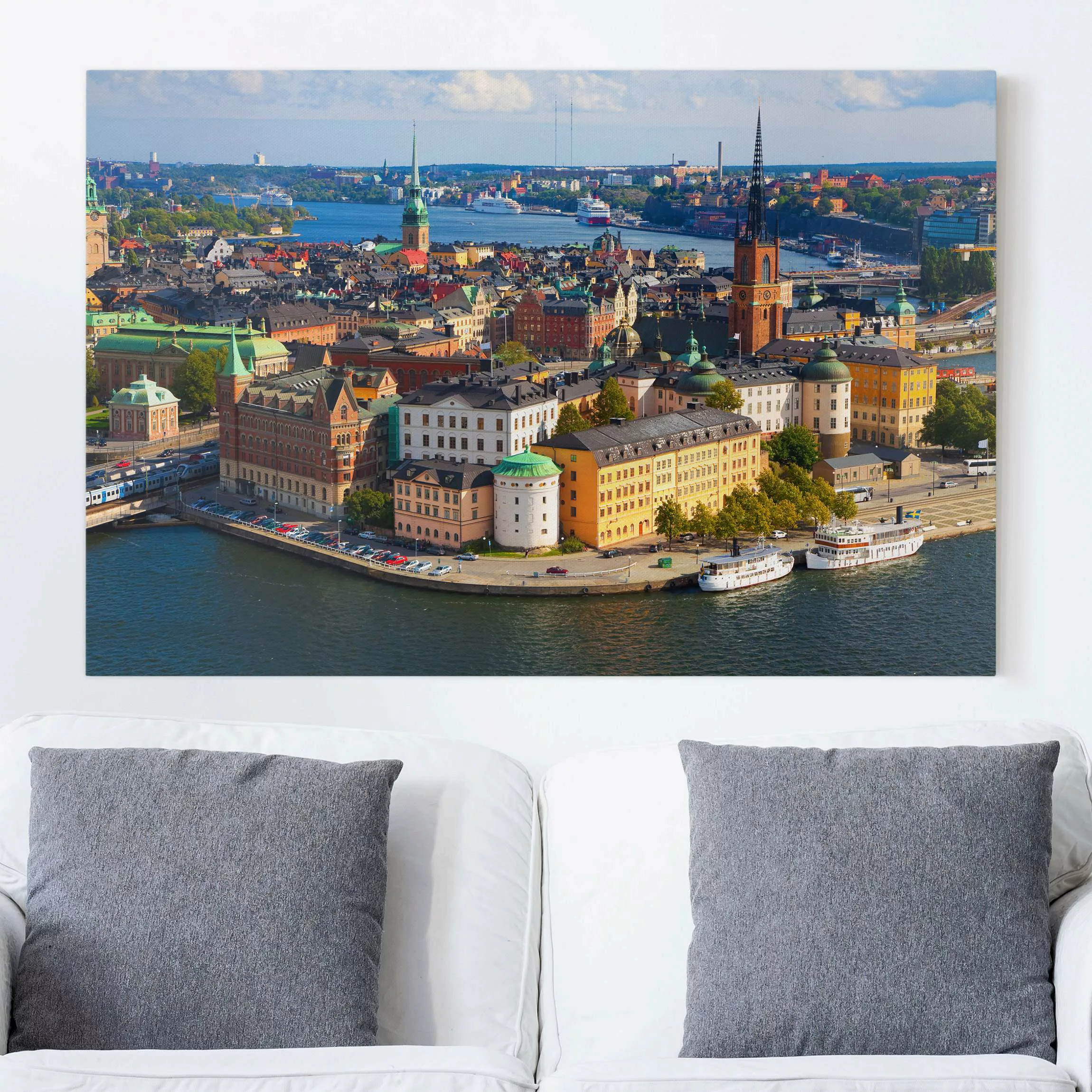 Leinwandbild Architektur & Skyline - Querformat Stockholm in Schweden günstig online kaufen