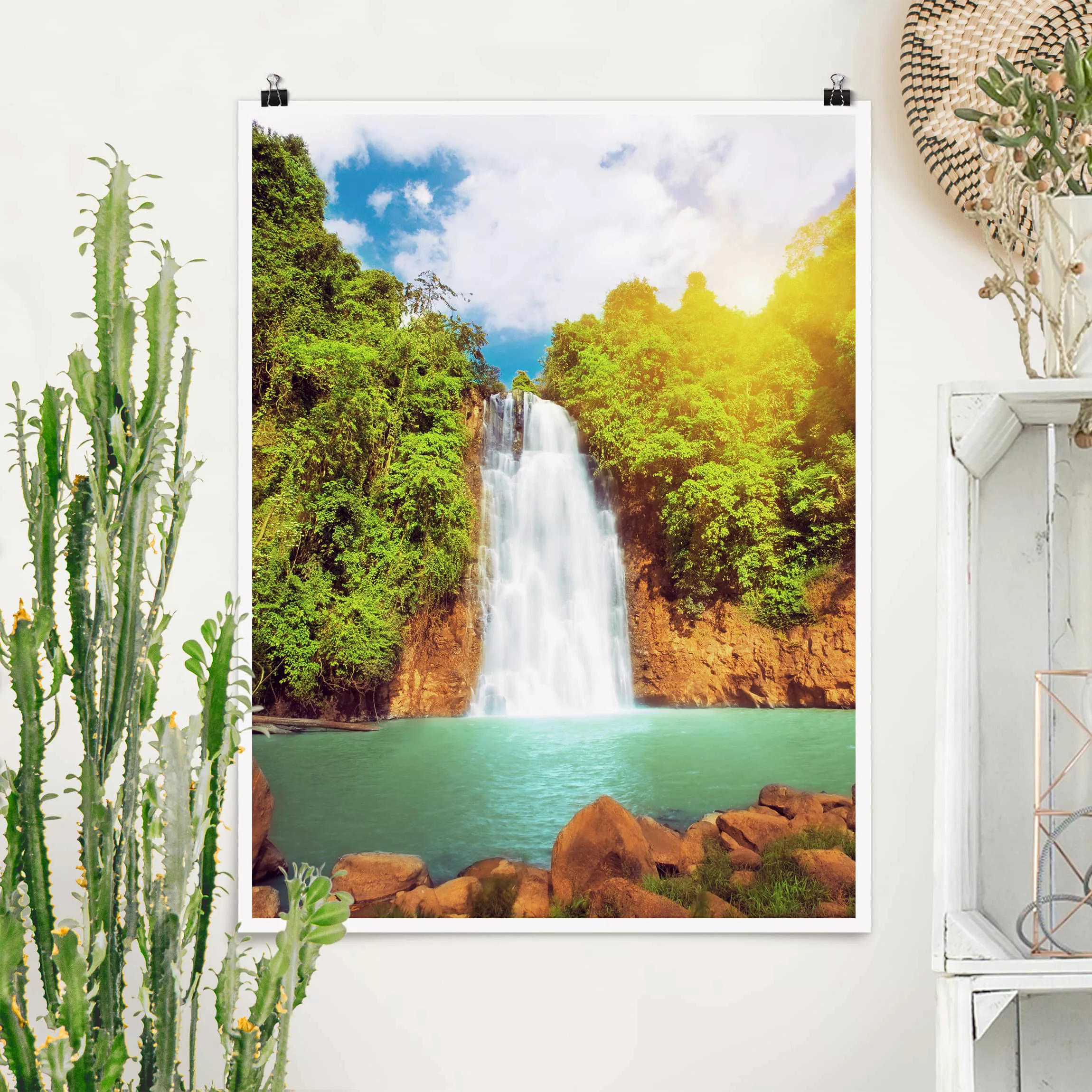 Poster Natur & Landschaft - Hochformat Paradies Lagune günstig online kaufen