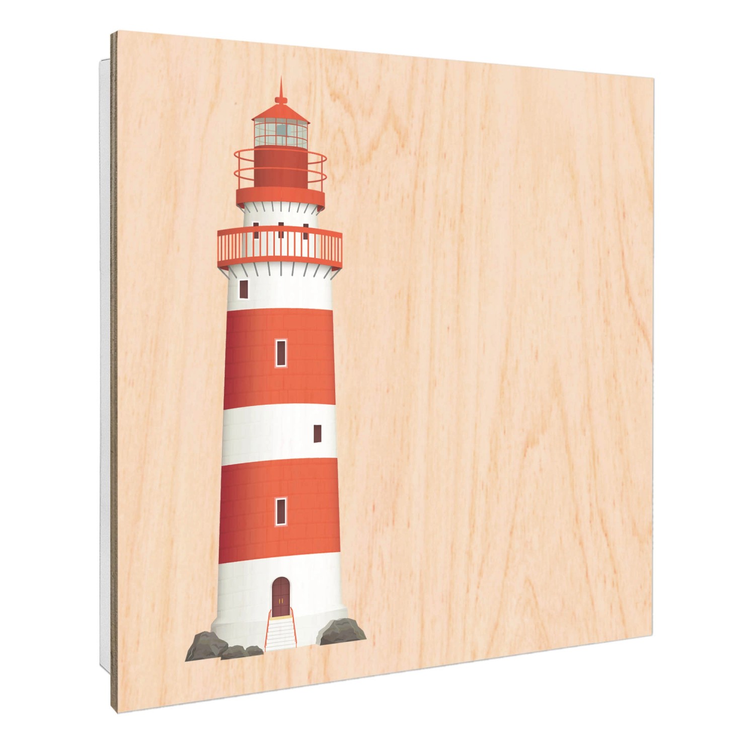 Banjado Schlüsselkasten mit Holzfront 30x30cm Weiß Scharnier Links 50 Haken günstig online kaufen