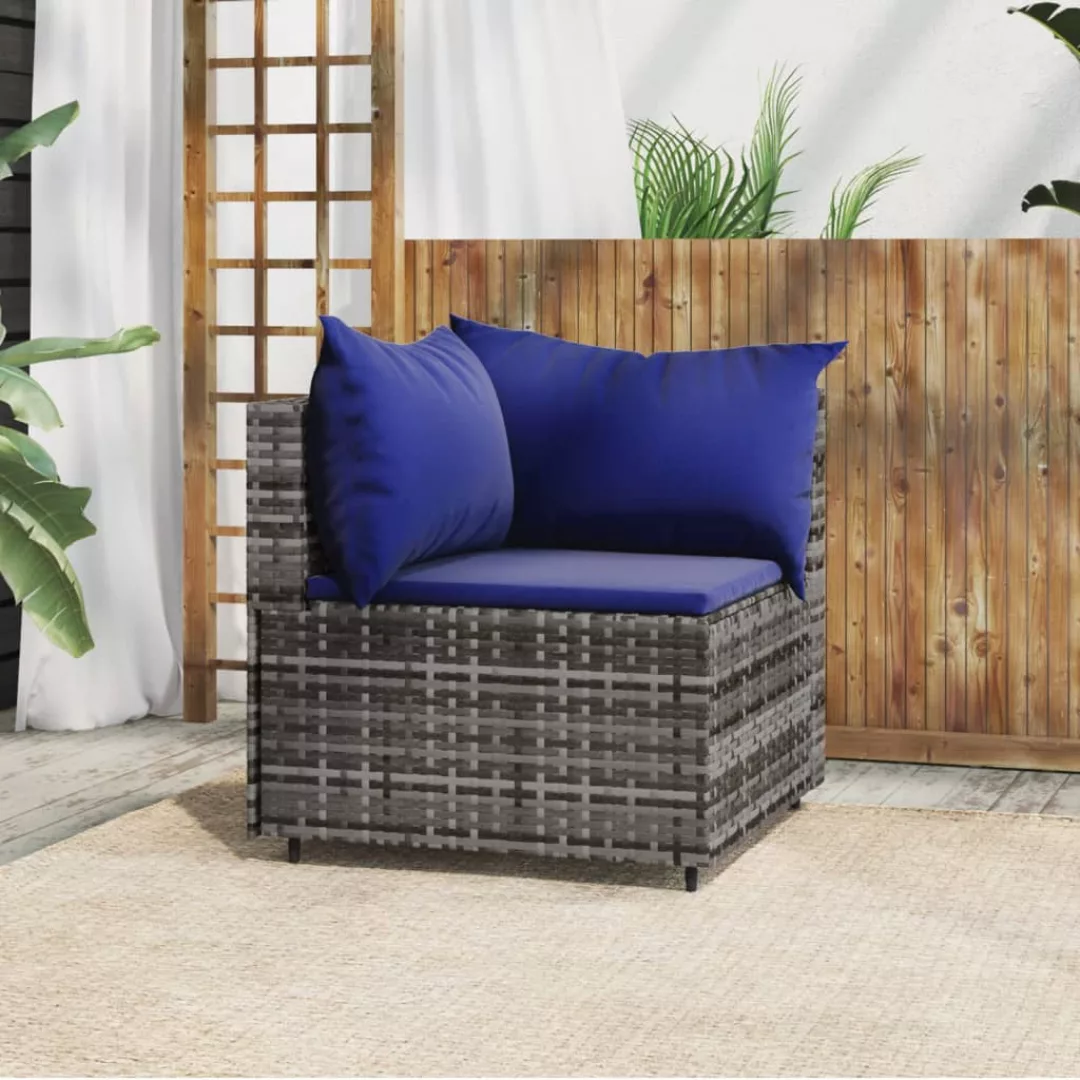 Vidaxl Garten-ecksofa Mit Kissen Schwarz Poly Rattan günstig online kaufen