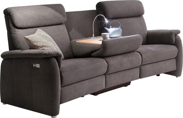 Home affaire Sofa "Turin", mit motorischer Relaxfunktion, Tisch, Leuchte + günstig online kaufen