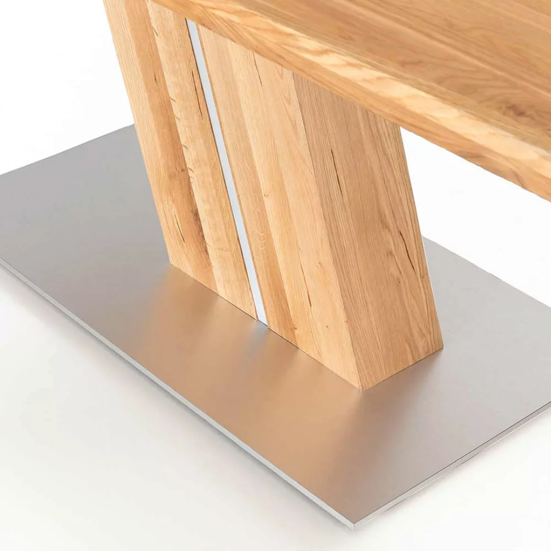 Tisch Esszimmer massiv Eiche geölt Säulengestell günstig online kaufen