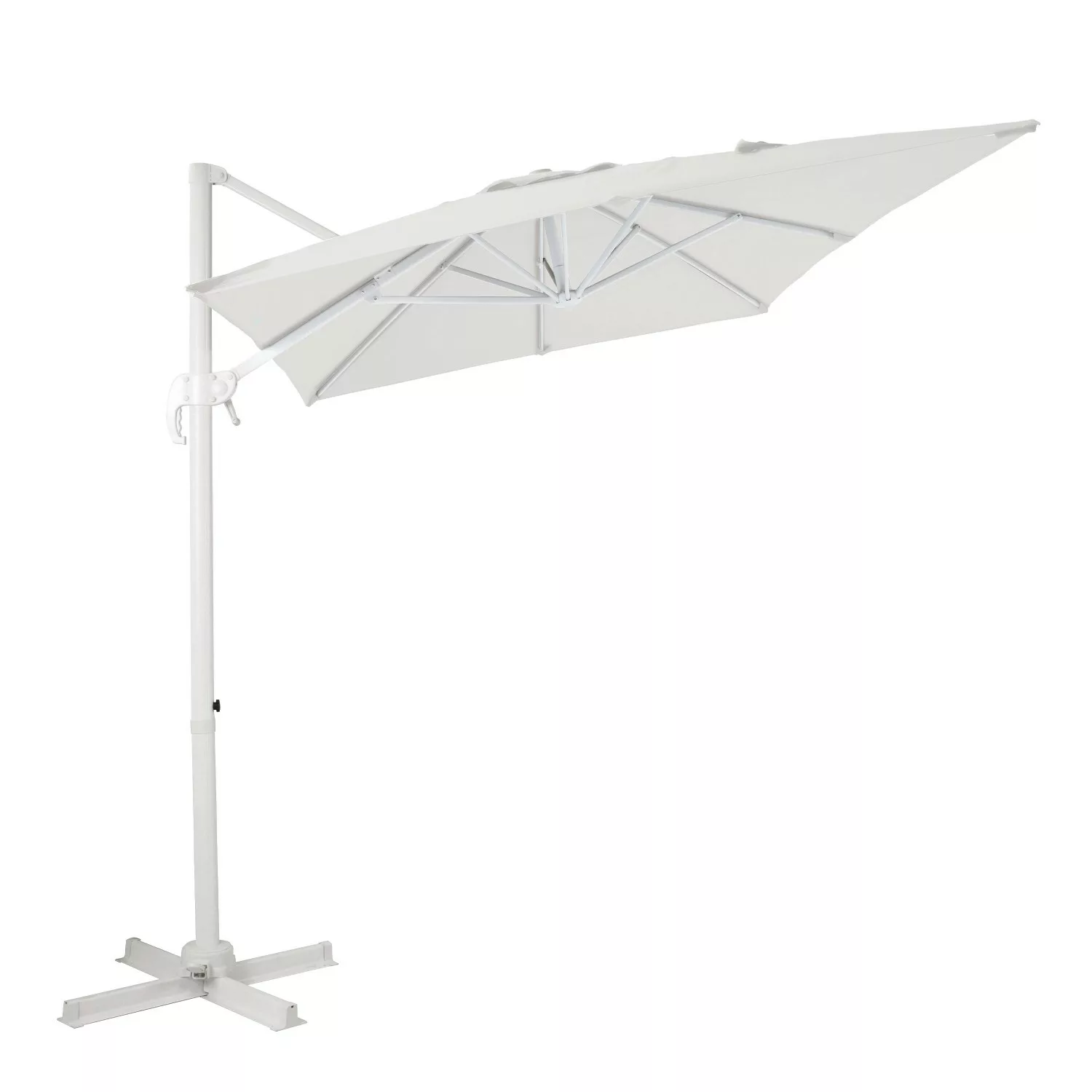 Axi Ampelschirm Coco 200 cm x 300 cm Weiß/Beige günstig online kaufen