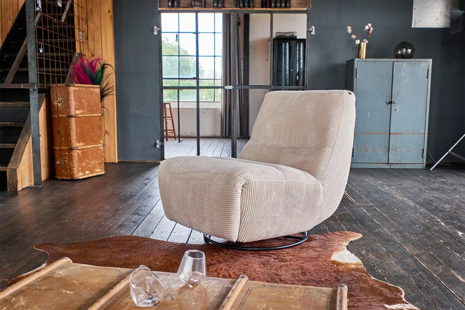 KAWOLA Sessel CINE Relaxsessel elektrisch verstellbar Cord braun günstig online kaufen