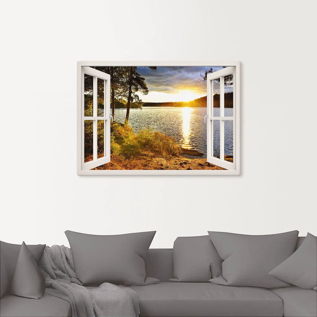 Artland Wandbild »Sonnenuntergang im Algonquin Park«, Fensterblick, (1 St.) günstig online kaufen