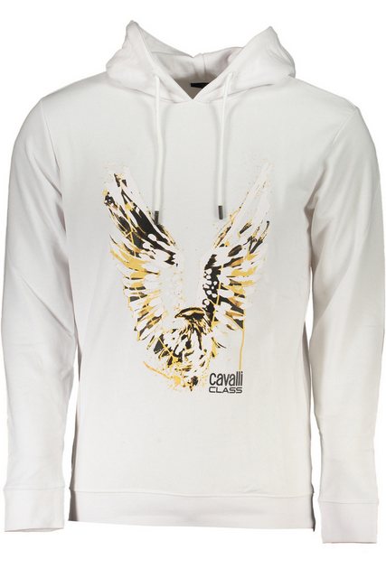 Cavalli Class Sweatshirt Weißes Herren Kapuzensweatshirt ohne günstig online kaufen