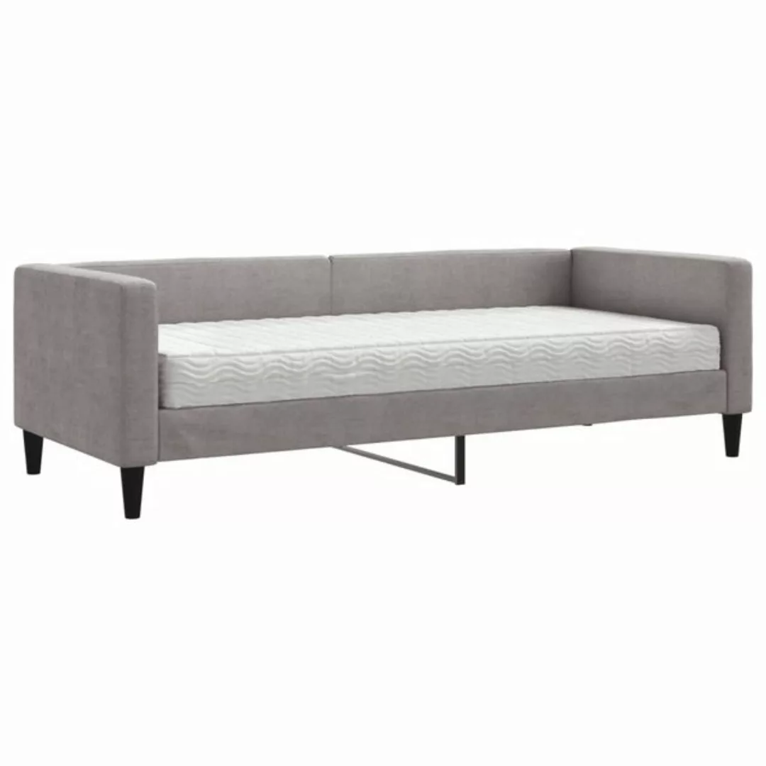 vidaXL Bett Tagesbett mit Matratze Taupe 80x200 cm Stoff günstig online kaufen