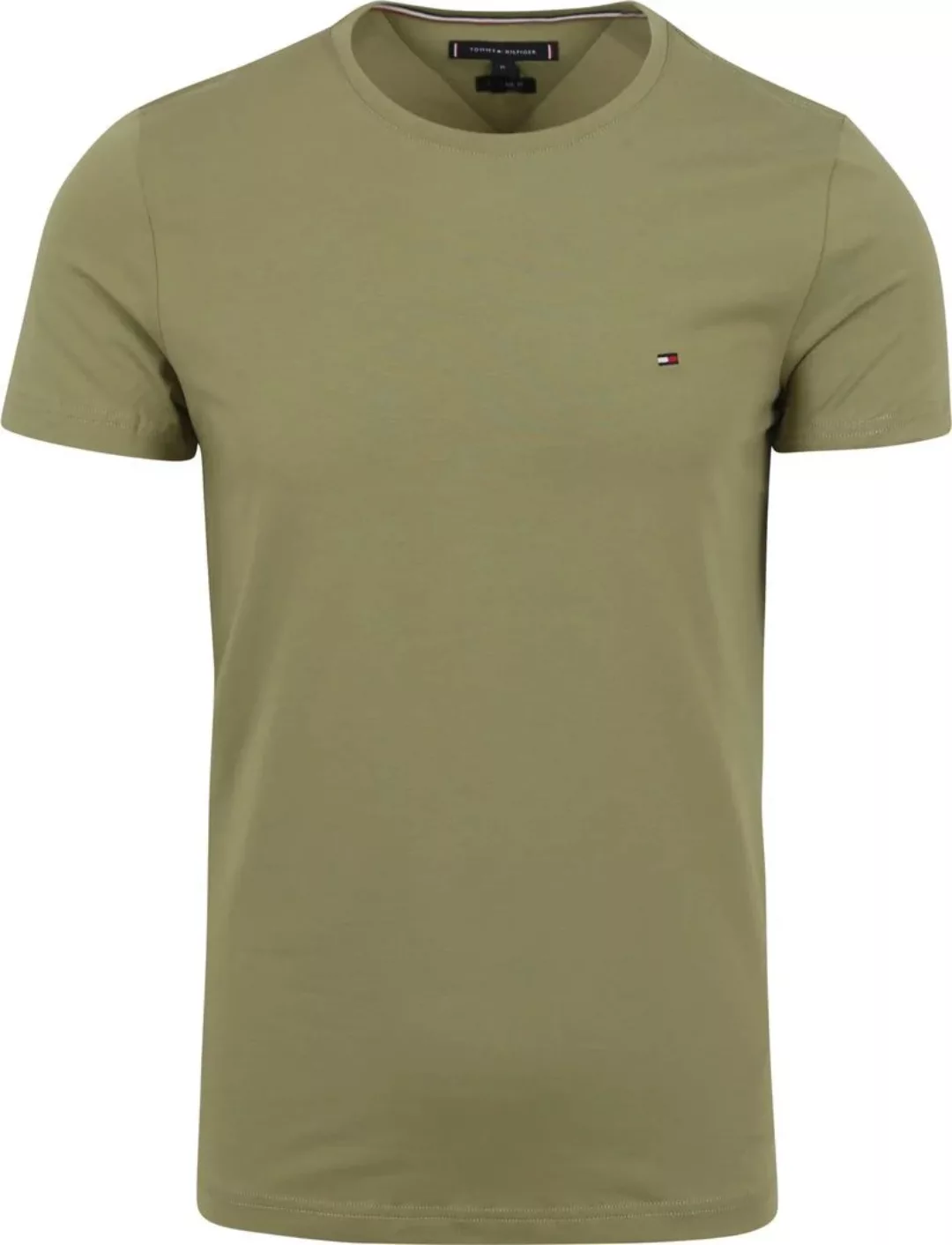 Tommy Hilfiger Logo T-shirt Olivgrün - Größe M günstig online kaufen