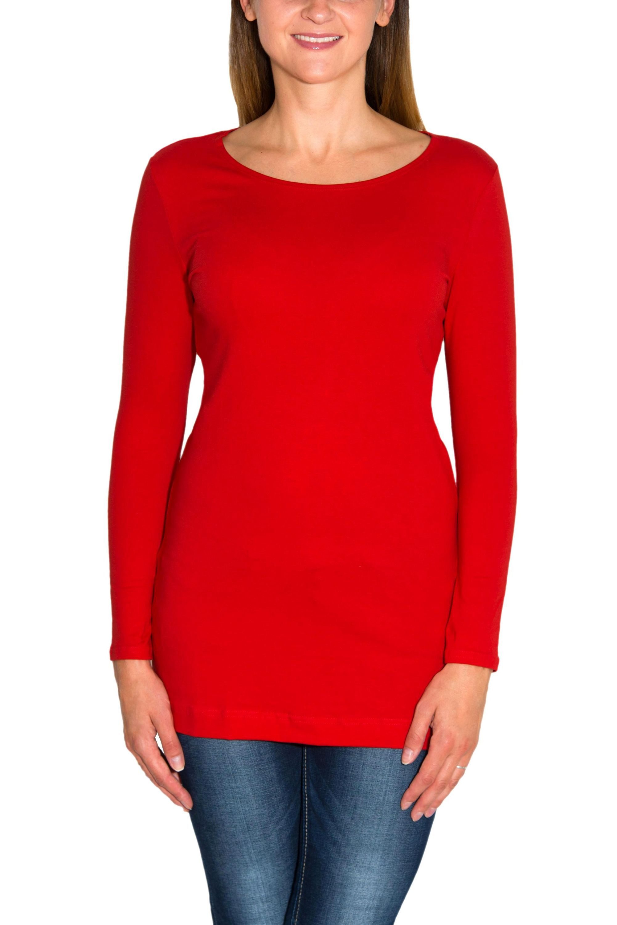 Alkato Langarmshirt Alkato Damen Langarm Longshirt günstig online kaufen