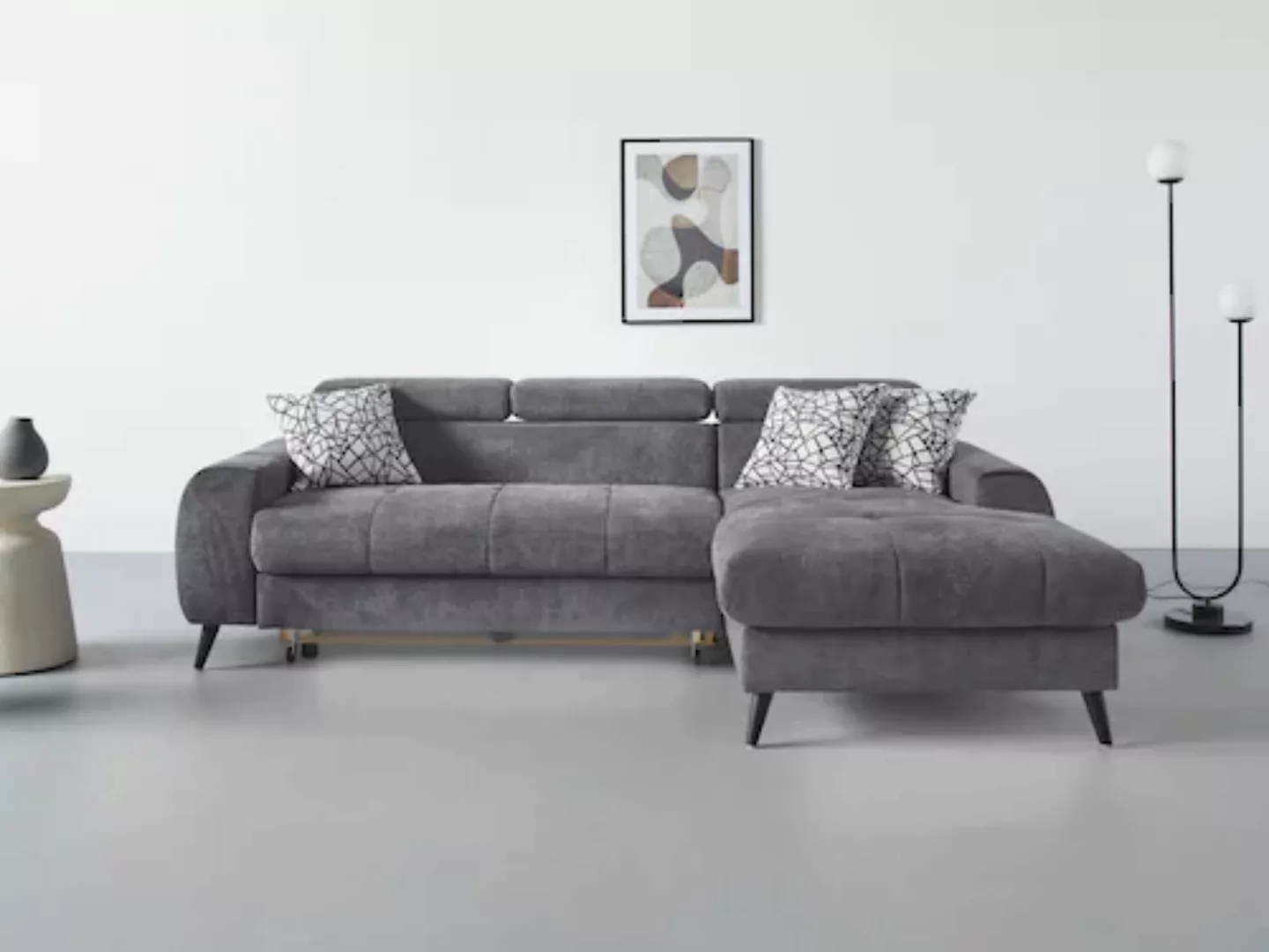 COTTA Ecksofa "Mia L-Form", 3-tlg.-Kissen-Set, Recamiere, wahlweise mit ode günstig online kaufen