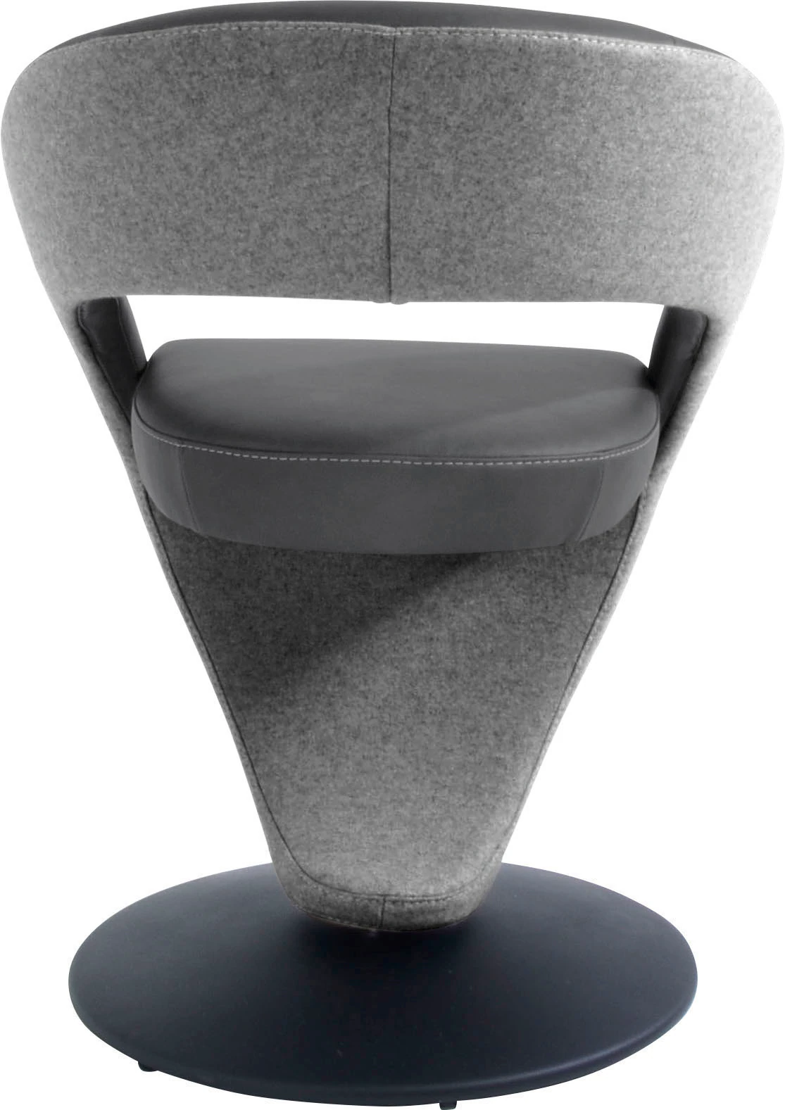 K+W Komfort & Wohnen Drehstuhl »Wave«, Leder CLOUD-Lodenstoff, Design-Drehs günstig online kaufen
