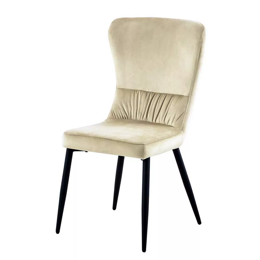 Esstisch Stühle Beige modern mit hoher Lehne 52 cm breit (4er Set) günstig online kaufen
