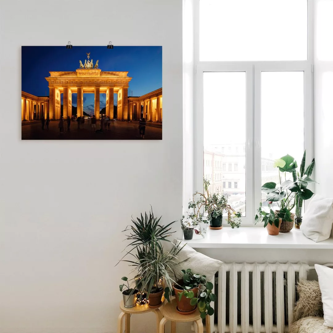 Artland Wandbild "Brandenburger Tor bei Abenddämmerung", Gebäude, (1 St.), günstig online kaufen